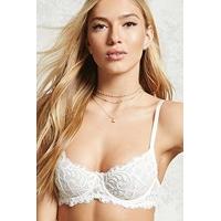 semi sheer crochet lace bra