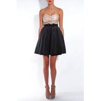 Sequin Bandeau Prom Dress