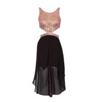 Sequin Top Cut Out Dress