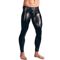 sexy solid long johns patent leather