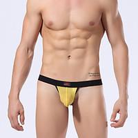 Sexy Solid Briefs Underwear, Mesh Nylon