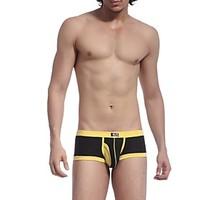 sexy push up color block boxers underwear polyester spandex