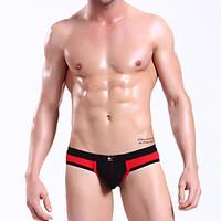 sexy push up color block briefs underwear mesh nylon