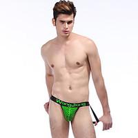 Sexy Push-Up Plaid G-string Underwear, Mesh Nylon