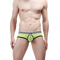 sexy push up color block briefs underwear mesh nylon