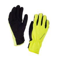 Sealskinz Womens All Weather Cycling Gloves - Black / Hi Vis Yellow / Large