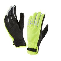 sealskinz all weather cycling gloves high vis yellow black xlarge