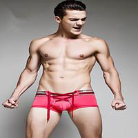 Sexy Underwear Men Cotton Boxer Briefs Bulge Pouch Lace Up Male Underpants