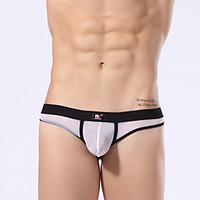 Sexy Push-Up Color Block Briefs Underwear, Mesh Nylon