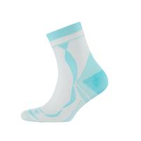 sealskinz womens thin ankle length sock white aqua large