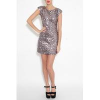 Sequin Metallic Shift Dress