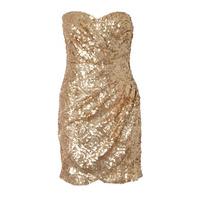 Sequin Ruched Tube Dress