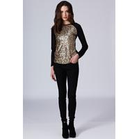 Sequin Front Long Sleeve Top