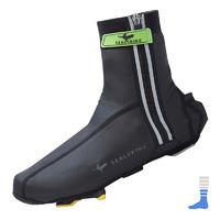 SealSkinz Lightweight Open Sole Halo Cycling Overshoe - Black / Red / XLarge