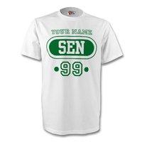 Senegal Sen T-shirt (white) + Your Name