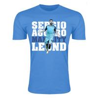 sergio aguero man city legend t shirt sky blue