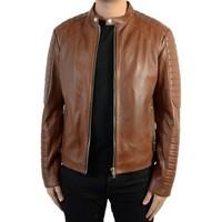 Serge Pariente Blouson En Cuir Leman Cognac men\'s Leather jacket in brown