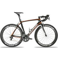 Sensa Calabria Shiny Custom Carbon Road Bike - 2017 - Shiny Black / Orange / 53cm / Full Dura Ace 9100 Groupset