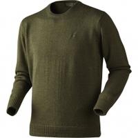 Seeland Reading Round Neck Jumper, Shaded Olive Melange, Medium