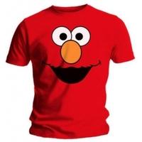 Sesame Street Elmos Face Mens Red T Shirt: Large