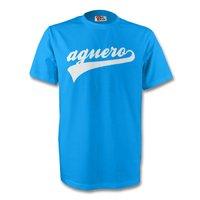 sergio aguero argentina signature tee red kids