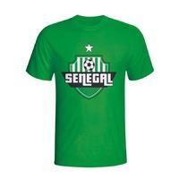 senegal country logo t shirt green kids