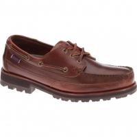 sebago vershire three eye moccasin shoes brown oiled waxy leather 8