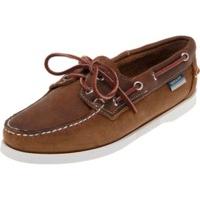 sebago docksides brownwhite