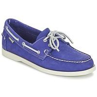 sebago docksides mens loafers casual shoes in blue