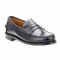 sebago classic mens loafers casual shoes in black