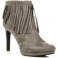 sergio leone szare z frdzlami na szpilce womens boots in grey