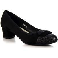 sergio leone czarne ekozamsz womens court shoes in black