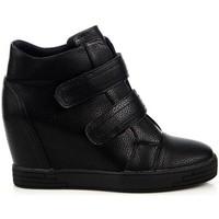 sergio leone czarne sneakersy na rzepy womens shoes high top trainers  ...