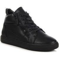 sergio leone czarne sneakersy z zamkami womens shoes high top trainers ...