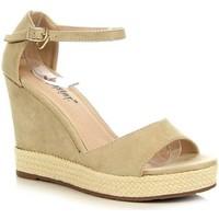 seastar beowe na platformie womens sandals in beige