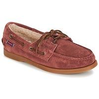 Sebago DOCKSIDES SHEARLING women\'s Boat Shoes in red