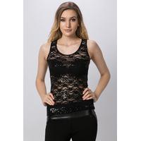 Sequined Lace Vest Top