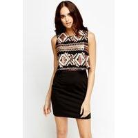 sequin top bodycon dress