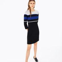 Seasonal Stripe Dress - Black