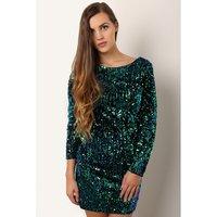 Sequin Long Sleeve Mini Dress