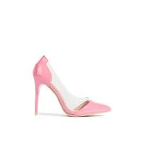 Selma Pink PVC Court Heels