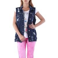 sexy woman gr 66003 womens denim jacket in blue