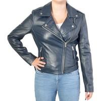 Serge Pariente Leather jacket City Girl Navy women\'s Leather jacket in blue