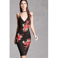 selfie leslie rose print slip dress