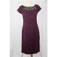 sequined patterned per una dress size 10 per una purple knee length dr ...
