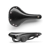 Sella Italia Unisex Epoca Steel Full Leather Saddle, Black, One Size