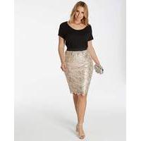 Sequin Midi Skirt