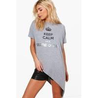 Selfie Queen Slogan T-Shirt - grey