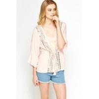 sequin trim tunic top