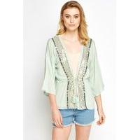 Sequin Trim Tunic Top